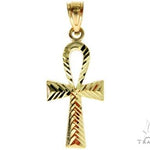 10K Gold Small Ankh Cross Crucifix 57104