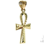 10K Gold Small Ankh Cross Crucifix 57104