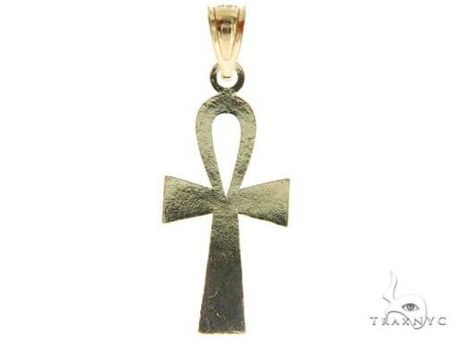 10K Gold Small Ankh Cross Crucifix 57104