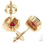 14KY Red Garnet Cluster Stud Earrings 57297 - Image 4 [FILE:57297_image_04_08725715.jpg]