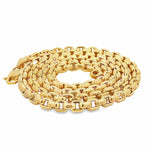 14K Yellow Gold Solid Round Box Link Chain 22.5 Inches 4.5mm 70897
