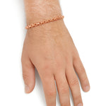 14K Rose Gold Solid Round Box Link Bracelet 8.25 Inches 5.5mm 70900