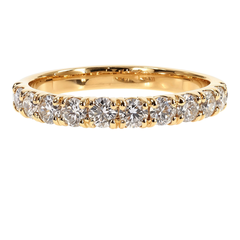 5 Pointer Diamond Wedding Band in 14K gold