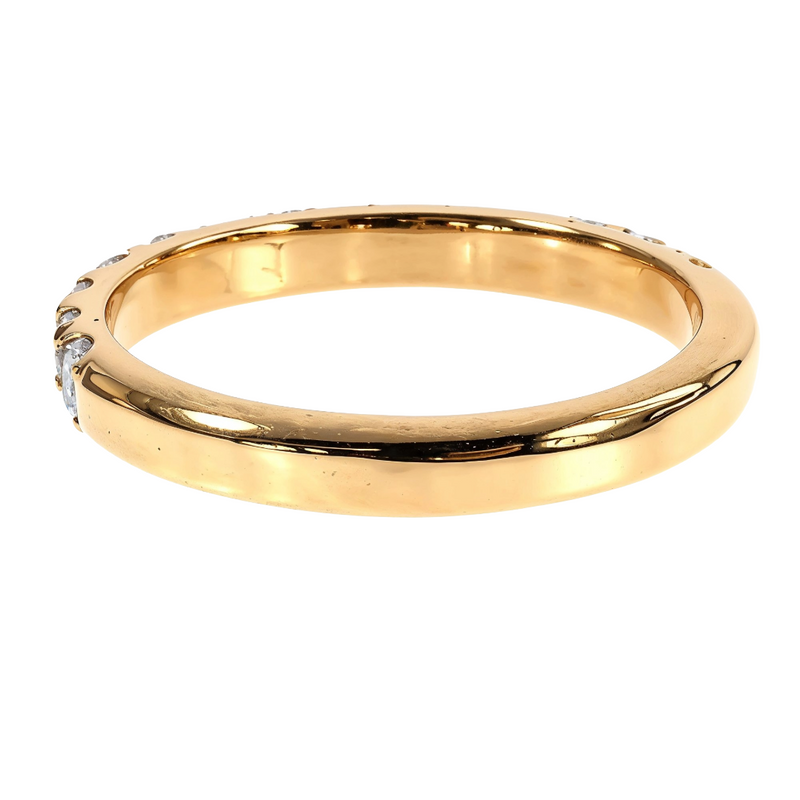 5 Pointer Diamond Wedding Band in 14K gold, view 4