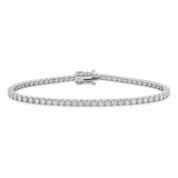 14K Gold 5 Pt Lab Diamond Tennis Bracelet 71687