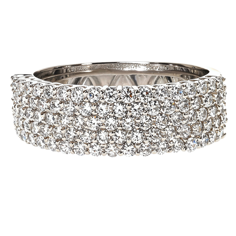 5 Row Diamond Men's Ring (Lab) 69691