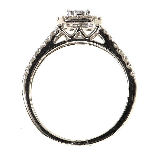 Baguette Diamond Engagement Ring in 14K gold, view 6