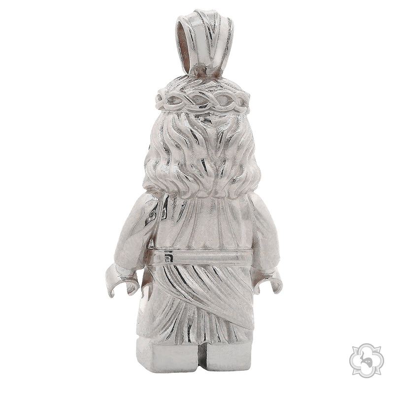 TraxNYC Block Jesus Pendant .925 Silver 70914