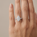 Marquise Halo Diamond Engagement Ring 43566
