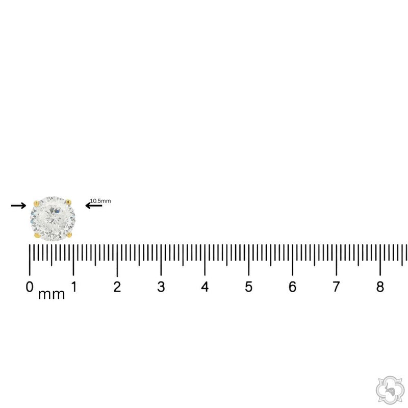 14K Gold 6 Ctw Portuguese-Cut Lab-Grown Diamond Studs, photo 9 of 9