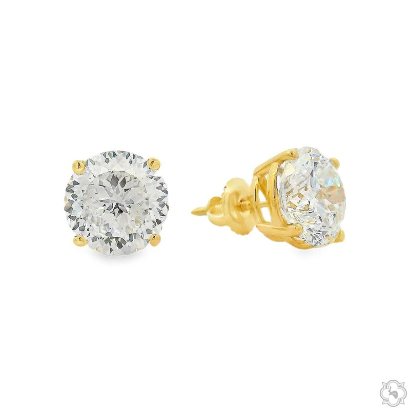 14K Gold 6 Ctw Portuguese-Cut Lab-Grown Diamond Studs, photo 2 of 9