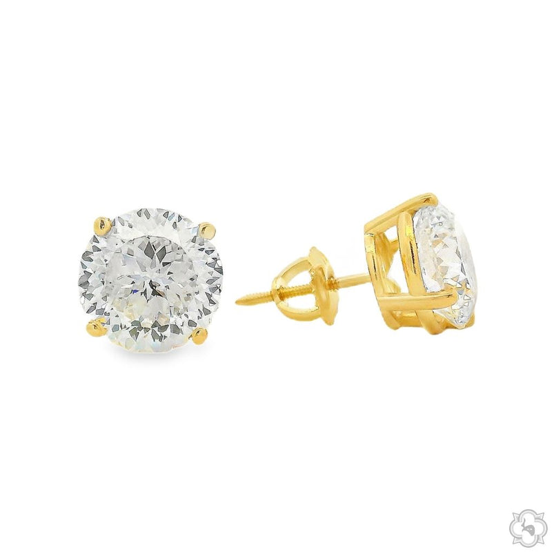 14K Gold 6 Ctw Portuguese-Cut Lab-Grown Diamond Studs, photo 3 of 9