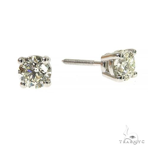 14K Gold 60 Pt Lab Diamond Stud Earrings, photo 2 of 4