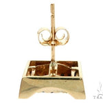 14K Yellow Gold Blue Diamonds Small Single Square Earring 61482 - Image 3 [FILE:61482_image_03_82ab9c9b.jpg]