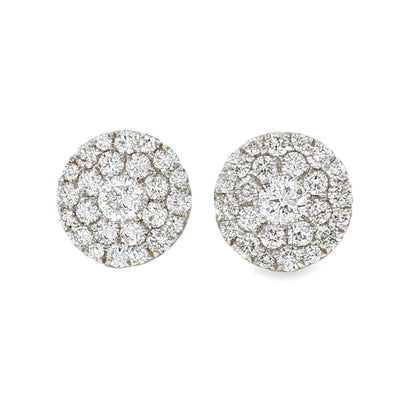 14K Gold Diamond Stud Earrings