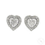 14K Gold Heart Shape Stud Earrings 64532