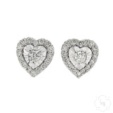14K Gold Heart Shape Stud Earrings 64532