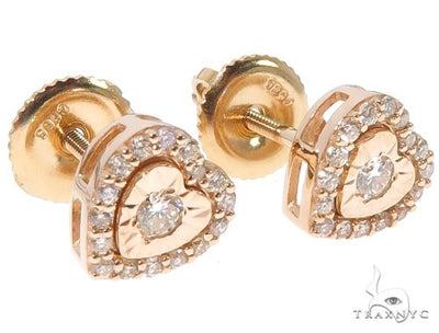 14K Gold Heart Shape Stud Earrings 64532 - Image 1 [FILE:64532_image_01_dcb0fbe6.jpg]