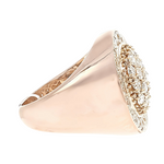14k Rose Gold Diamond Dome Men's Ring 65085