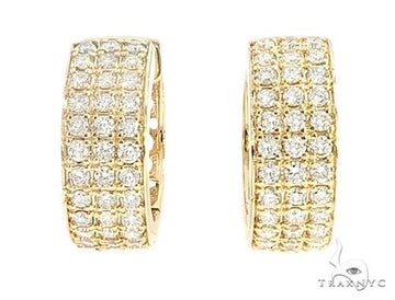 14K Yellow Gold Uniqua Hoops, photo 1 of 6