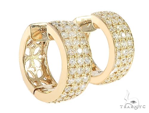 14K Yellow Gold Uniqua Hoops 65132 - Image 2 [FILE:65132_image_02_148f3d71.jpg]