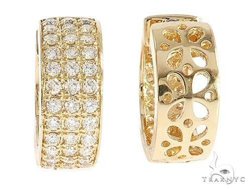 14K Yellow Gold Uniqua Hoops 65132 - Image 4 [FILE:65132_image_04_6217a726.jpg]