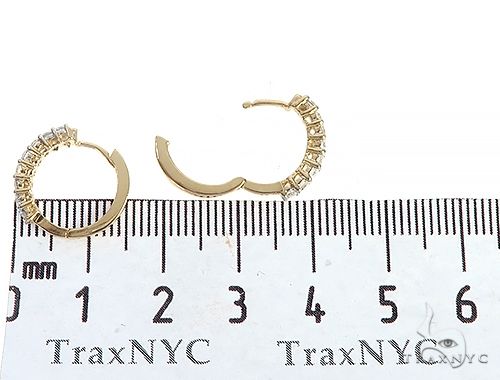 14K Yellow Gold Prong Diamond Small Hoops Earring 65307 - Image 4 [FILE:65307_image_04_dd22bf55.jpg]