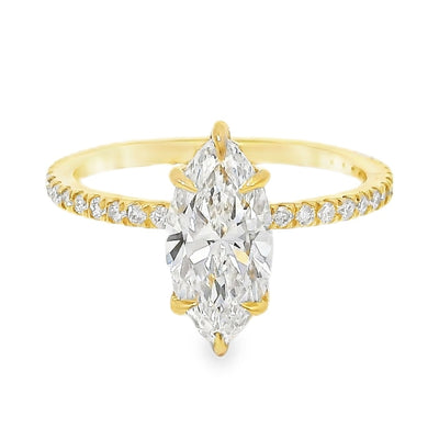 Marquise Hidden Halo Ring 71048