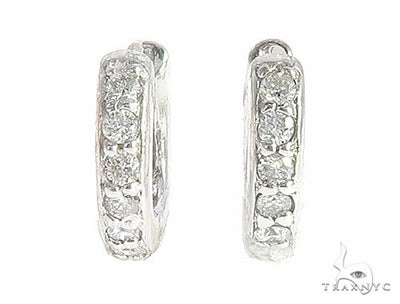 14K Gold Prong Diamond Small Hoops Earring 65452 - Image 1 [FILE:65452_image_01_ec61b8c7.jpg]