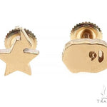 Custom Made 14K Yellow Gold Ape And Star Earrings 65651 - Image 1 [FILE:65651_image_01_62e1de2c.jpg]
