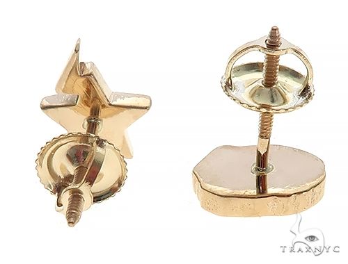 Custom Made 14K Yellow Gold Ape And Star Earrings 65651 - Image 4 [FILE:65651_image_04_a6b8d984.jpg]