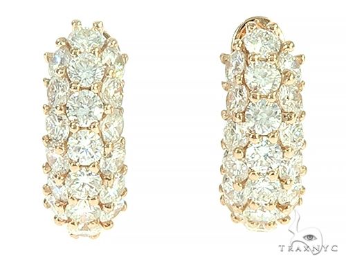 14K Rose Gold Diamond Small Hoop Earring 65772 - Image 1 [FILE:65772_image_01_73fbba9b.jpg]