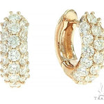 14K Rose Gold Diamond Small Hoop Earring 65772 - Image 3 [FILE:65772_image_03_e2a6fe20.jpg]