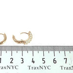14K Rose Gold Diamond Small Hoop Earring 65772 - Image 5 [FILE:65772_image_05_a1ad8820.jpg]