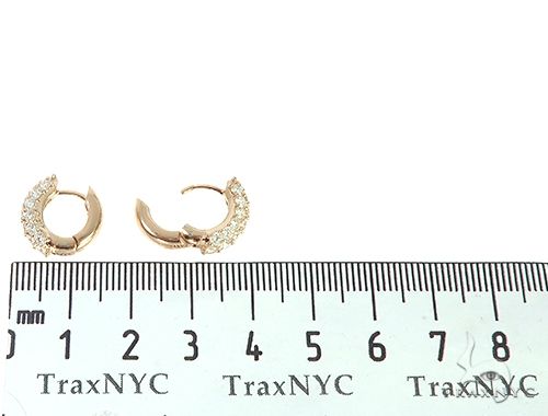 14K Rose Gold Diamond Small Hoop Earring 65772 - Image 5 [FILE:65772_image_05_a1ad8820.jpg]