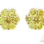 14K Yellow Gold Canary Flower Earrings 65785 - Image 2 [FILE:65785_image_02_808772ee.jpg]