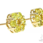 14K Yellow Gold Canary Flower Earrings 65785 - Image 4 [FILE:65785_image_04_52f5919b.jpg]
