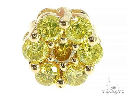 14K Yellow Gold Canary Flower Earrings, photo 5 of 7