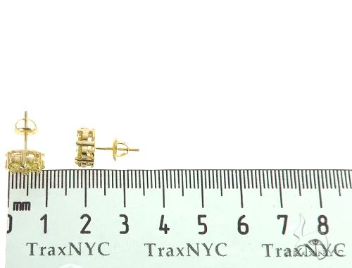 14K Yellow Gold Canary Flower Earrings, photo 7 of 7