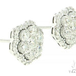 Diamond Flower Stud Earrings 65872 - Image 4 [FILE:65872_image_04_1eaa60e1.jpg]