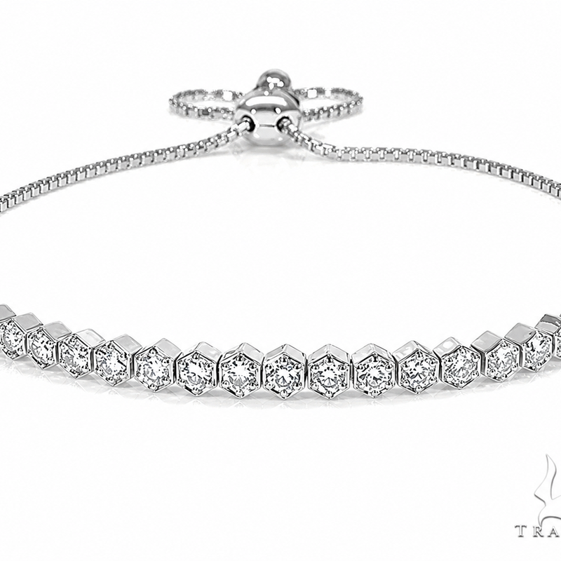 14K Yellow Gold Diamond Bolo Bracelet 66126