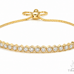 14K Yellow Gold Diamond Bolo Bracelet 66126
