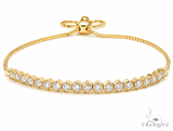 14K Yellow Gold Diamond Bolo Bracelet 66126