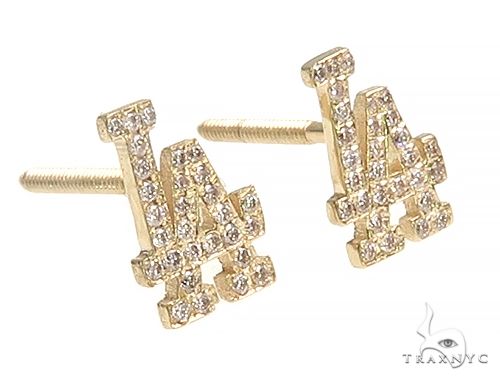 14K LA Dodger Earrings 66165 - Image 3 [FILE:66165_image_03_951c8edd.jpg]