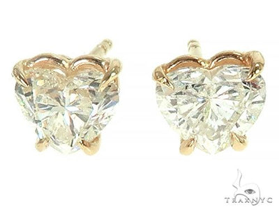 14K Gold Heart Shape Diamond Earrings  66186 - Image 1 [FILE:66186_image_01_af07d43c.jpg]