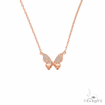 14K Gold Diamond Butterfly Necklace 66400