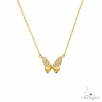 14K Gold Diamond Butterfly Necklace 66400