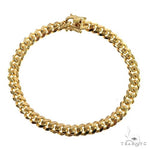 10K Yellow Gold Solid Miami Cuban Link Bracelet 8.5 Inches 7mm   66414 - Image 1