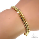 10K Yellow Gold Solid Miami Cuban Link Bracelet 8.5 Inches 7mm   66414 - Image 4