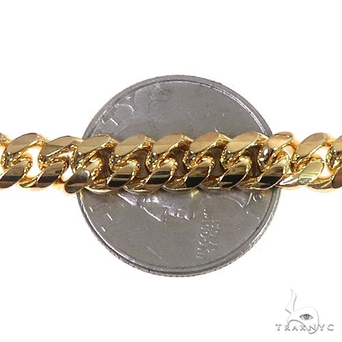 14K Yellow Gold Solid Miami Cuban Link Bracelet 8.5 Inches 7mm   66418 - Image 2